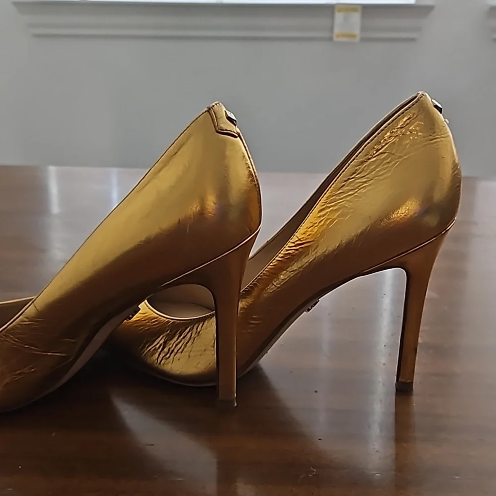 Sam Edelman Gold Stiletto Pumps - Picture 8 of 8